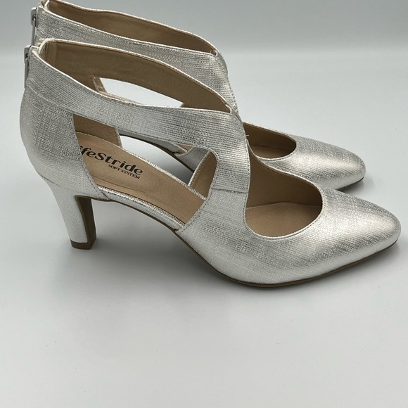 Life Stride Shoes - LifeStride Giovanna 2 Heeled Shoes Dressy Pumps Formal Prom Women’s 8.5 Silver